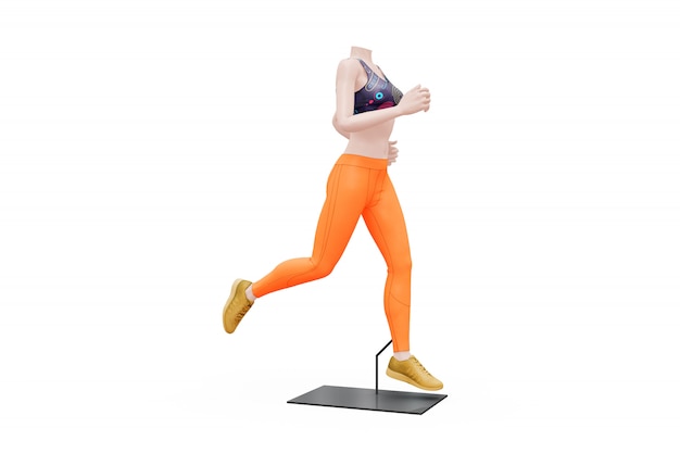 Female Sport Outfit Mock-up Isolated