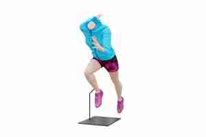 Free PSD female sport outfit mock-up isolated