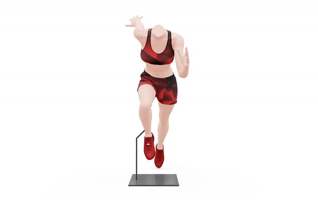 Female Sport Outfit Mock-up Isolated