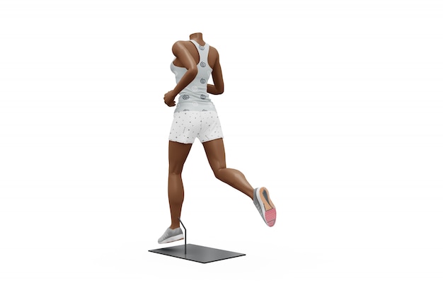 Female sport outfit mock-up isolated