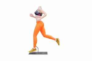 Free PSD female sport outfit mock-up isolated