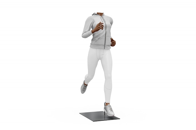 Female Sport Outfit Mock-up Isolated