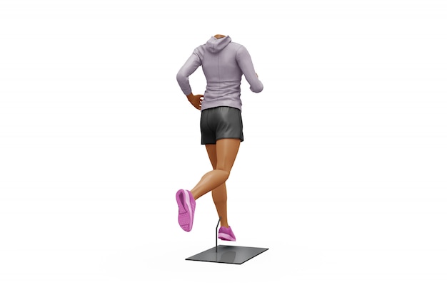 Female Sport Outfit Mock-up Isolated