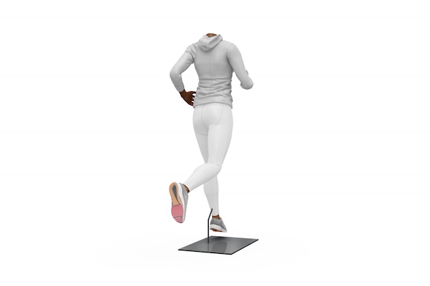 Female sport outfit mock-up isolated