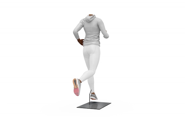 Free PSD female sport outfit mock-up isolated