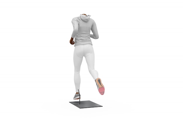 Free PSD female sport outfit mock-up isolated