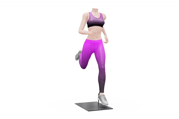 Female Sport Outfit Mock-up Isolated