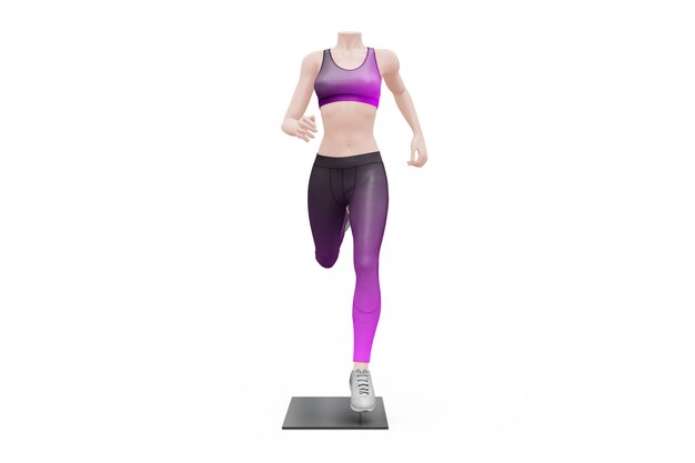 Female Sport Outfit Mock-up Isolated