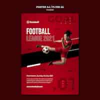 Free PSD feminine football print template