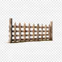 Free PSD fence isolated on transparent background