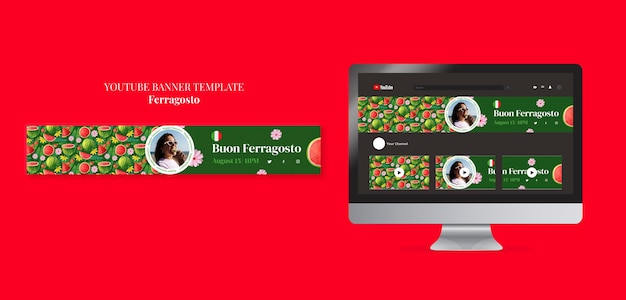 Banner youtube della celebrazione di ferragosto