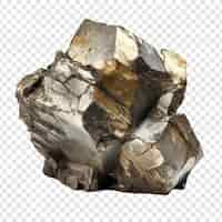 Free PSD fes2 pyrite isolated on transparent background