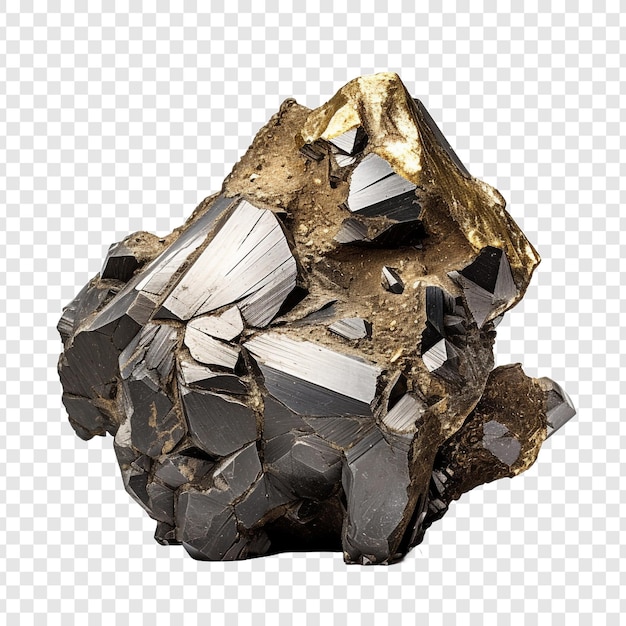 Free PSD fes2 pyrite isolated on transparent background