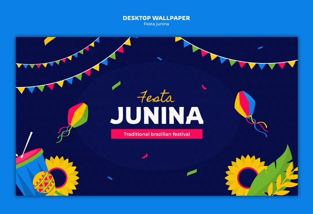 Festa junina celebration template
