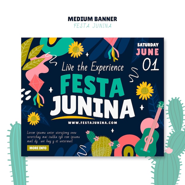 Free PSD festa junina template design