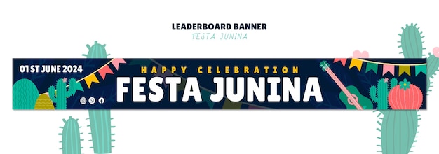 Free PSD festa junina template design