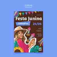 PSD gratuito progettazione del modello di festa junina