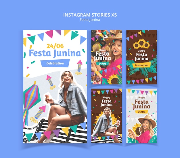 Free PSD festa junina template design