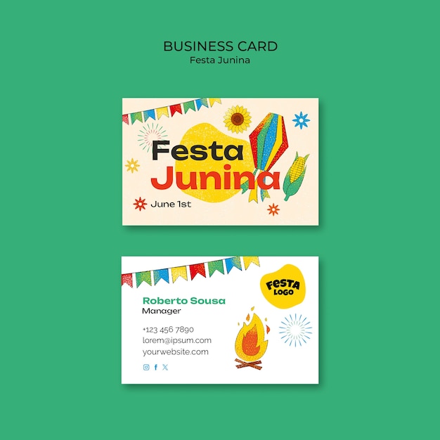 Free PSD festa junina template design