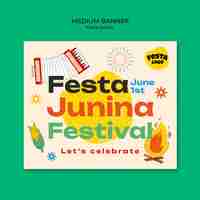 PSD gratuito festa junina template design