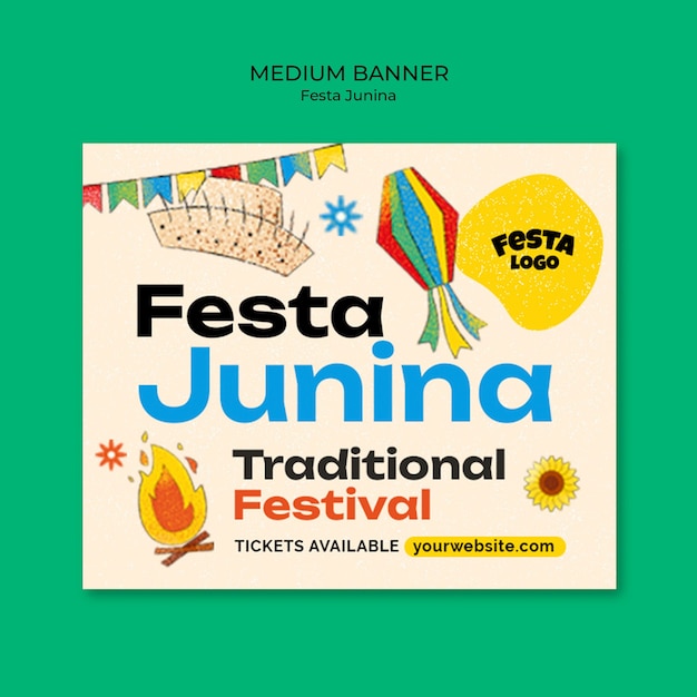 Free PSD festa junina template design