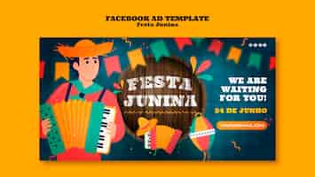 Бесплатный PSD Шаблон facebook для празднования festas juninas