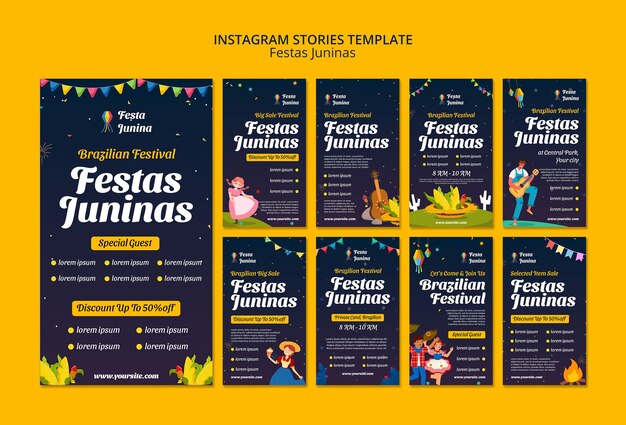 festas juninas celebration instagram stories