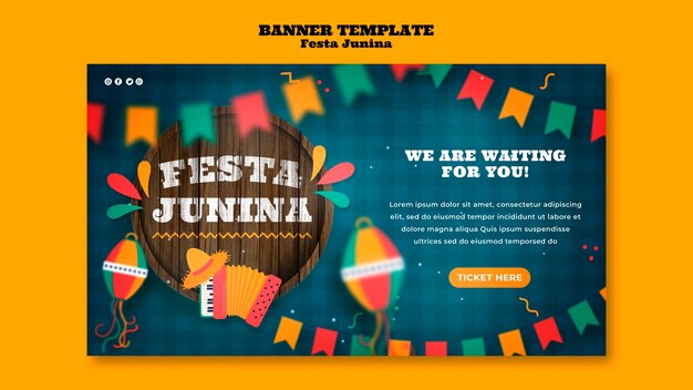 Festas juninas celebration landing page