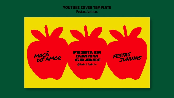 Free PSD festas juninas celebration youtube cover