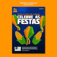 Free PSD festas juninas poster template design