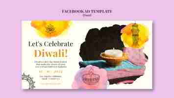 Free PSD festival of lights celebration facebook template