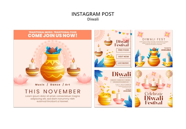 Post su instagram per celebrare il festival delle luci