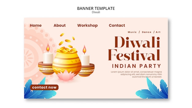 Festival of lights celebration landing page