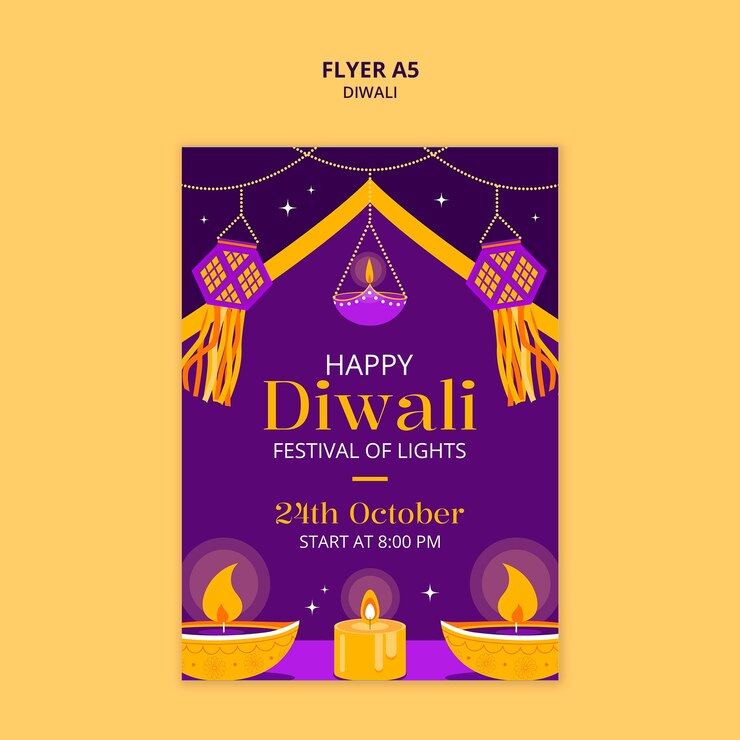 Free PSD festival of lights celebration template