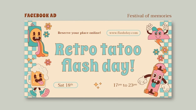 PSD gratuito template di facebook del festival of memories