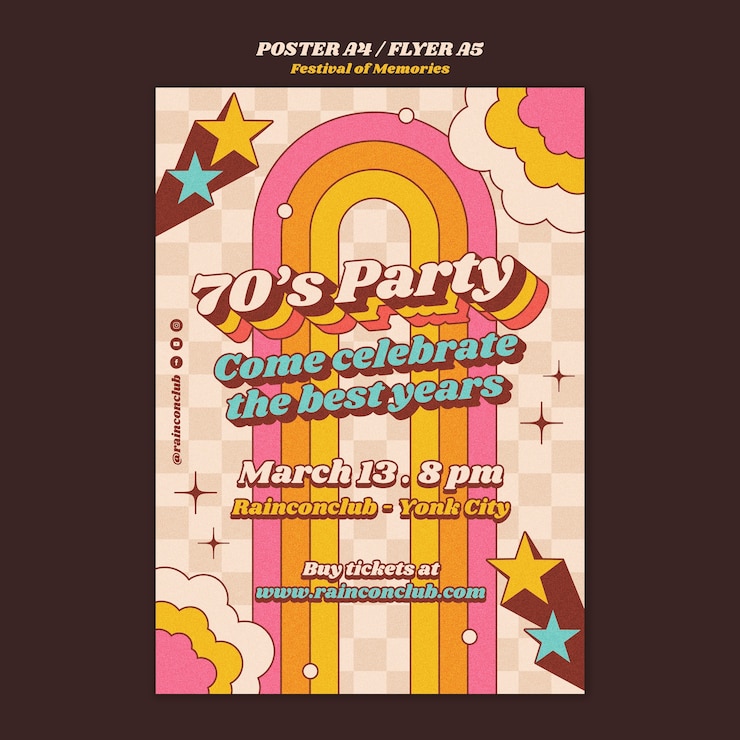 Free PSD festival of memories poster template
