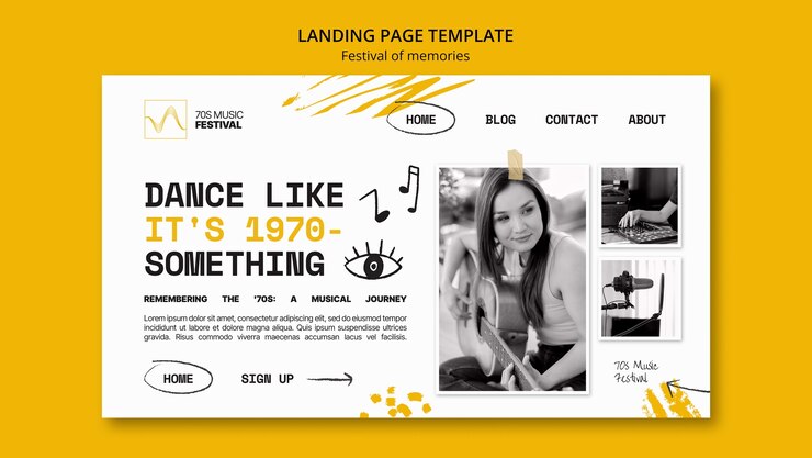Free PSD festival of memories template design