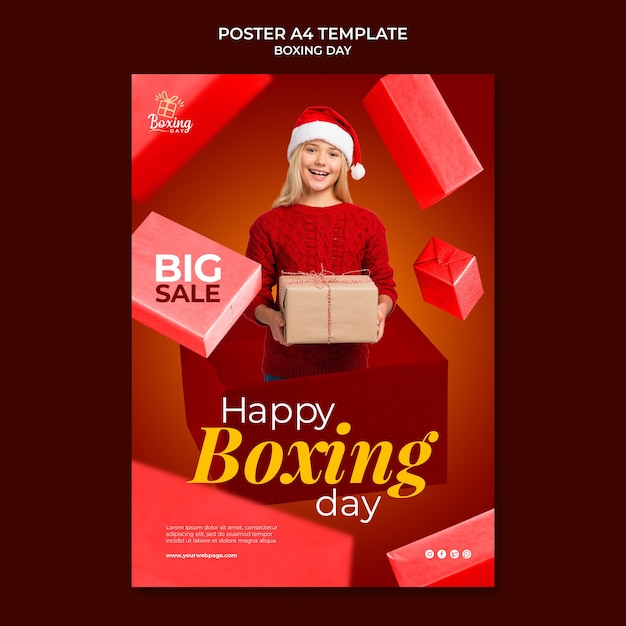 Festive boxing day print template