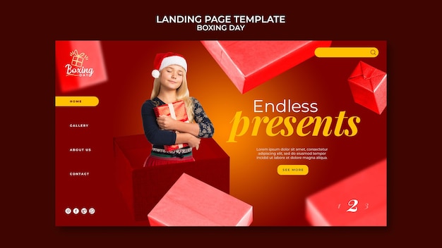 Festive boxing day web template