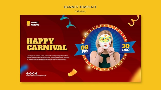 Festive carnival banner template