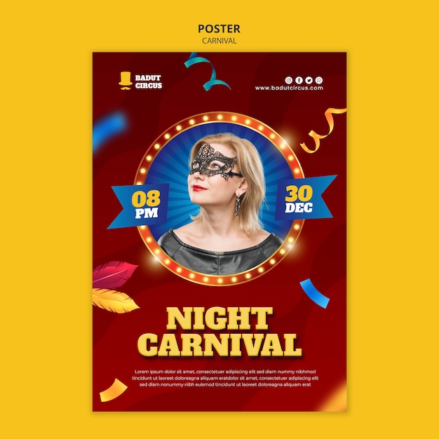 Festive carnival print template