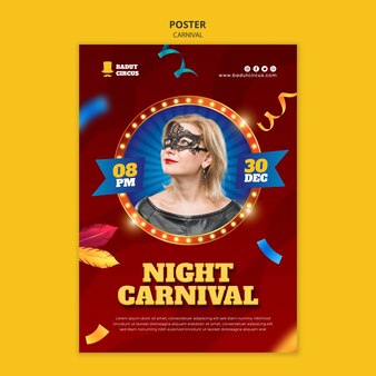 Festive carnival print template