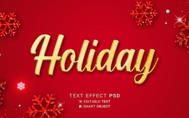 Festive christmas text effect