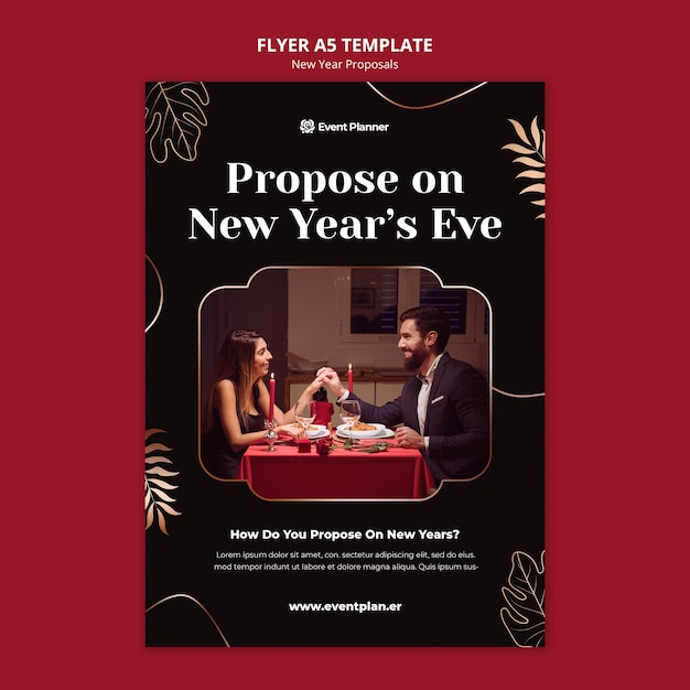 Festive new year eve print template