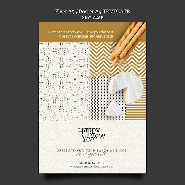 Festive new year eve print template