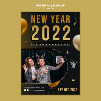 Festive new year eve print template