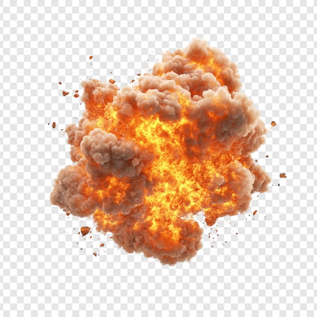 Fiery explosion intense heat powerful blast devastating impact fiery cloud smoke debris