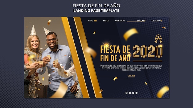 無料PSD fiesta de fin de anowebテンプレート