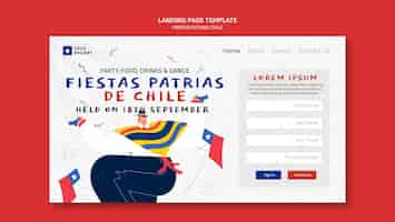 PSD gratuito disegno del modello fiestas patrias cile