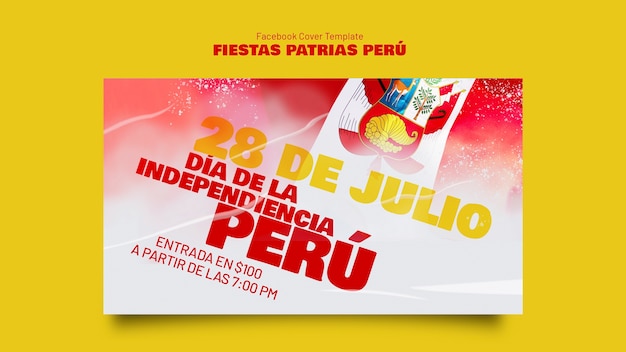 Fiestas patrias peru 축하 페이스 북 커버